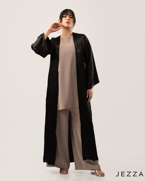 Ankle-Length Crush Satin & Polyester Three-Piece Set 61951